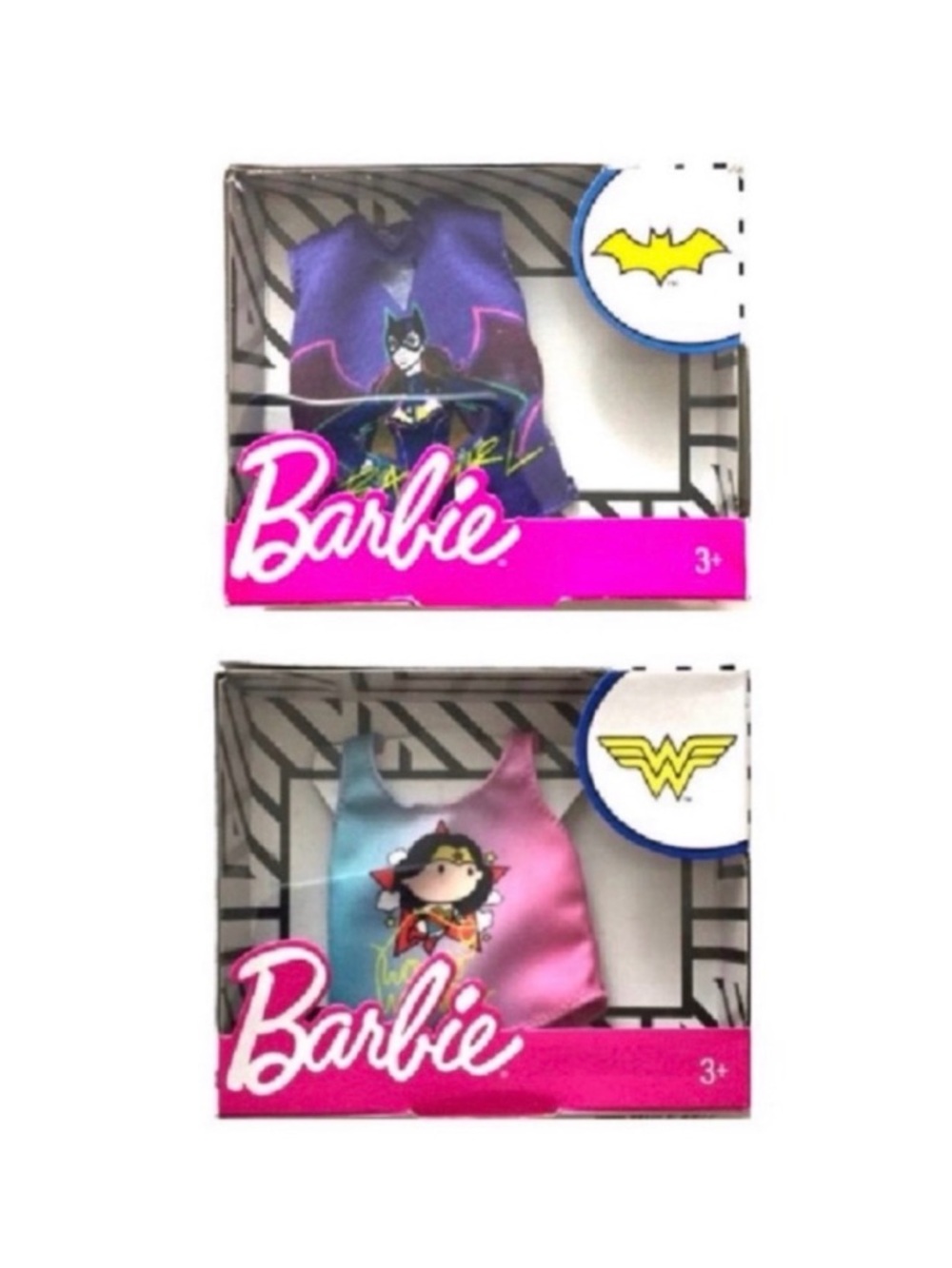 New Barbie Batgirl + Mini Wonder Woman Tee Bundle